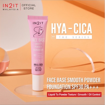 IN2IT HYA-CICA Face Base Smooth Powder Foundation SPF30 PA+++ 15g (BSQ) [Halal Certified]